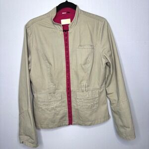 Oakley Utility Vintage Jacket Size M Industrial Military Hook and Eye Closure